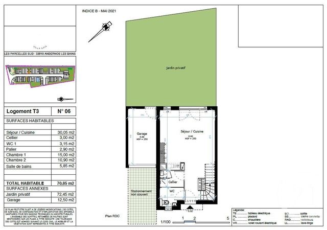 Afficher la photo en grand maison à vendre - 3 pièces - 70.85 m2 - ANDERNOS LES BAINS - 33 - AQUITAINE - Century 21 Immobellevue