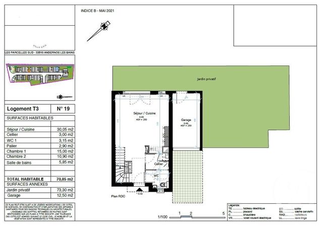 Afficher la photo en grand maison à vendre - 3 pièces - 70.85 m2 - ANDERNOS LES BAINS - 33 - AQUITAINE - Century 21 Immobellevue