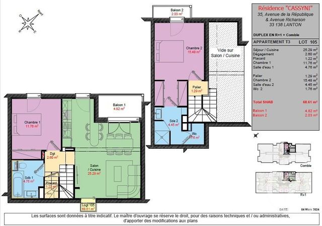appartement - LANTON - 33